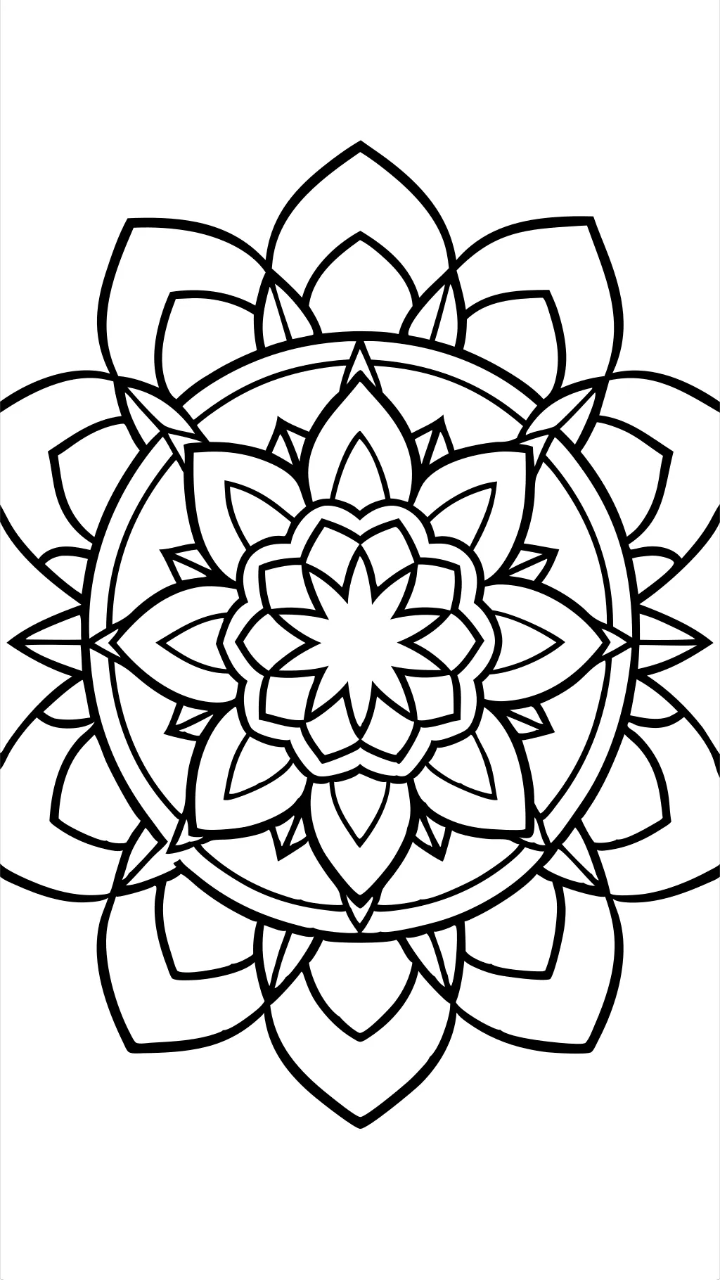 mandala easy coloring pages